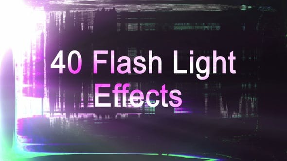 4K视频素材|40个叠加灯光闪光效果转场素材包 Light Flash Transitions Overlay Package