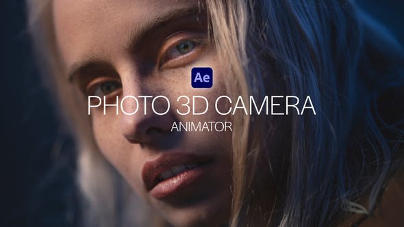 AE/PR模板|3D照片摄像机视差微动效果模板 Photo 3D Camera Animator